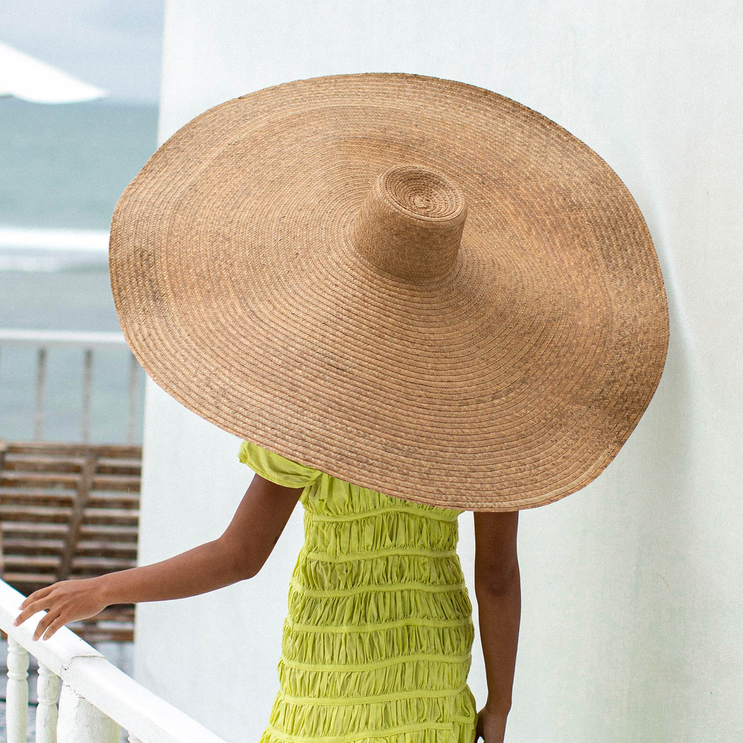 Solana Oversized Straw Hat In Toasted Beige