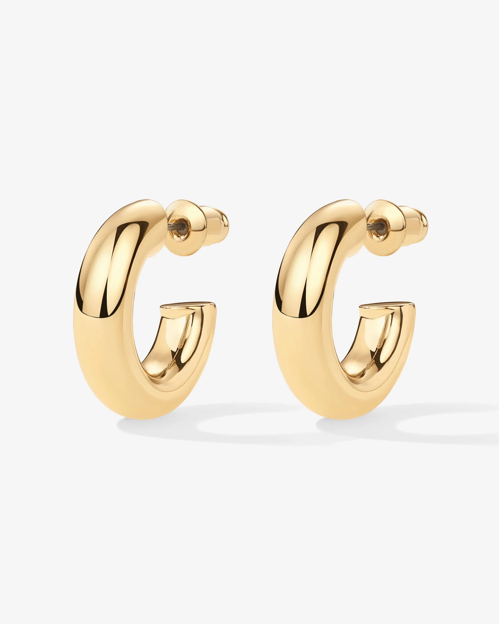 Round Chunky Gold Vermeil Hoops