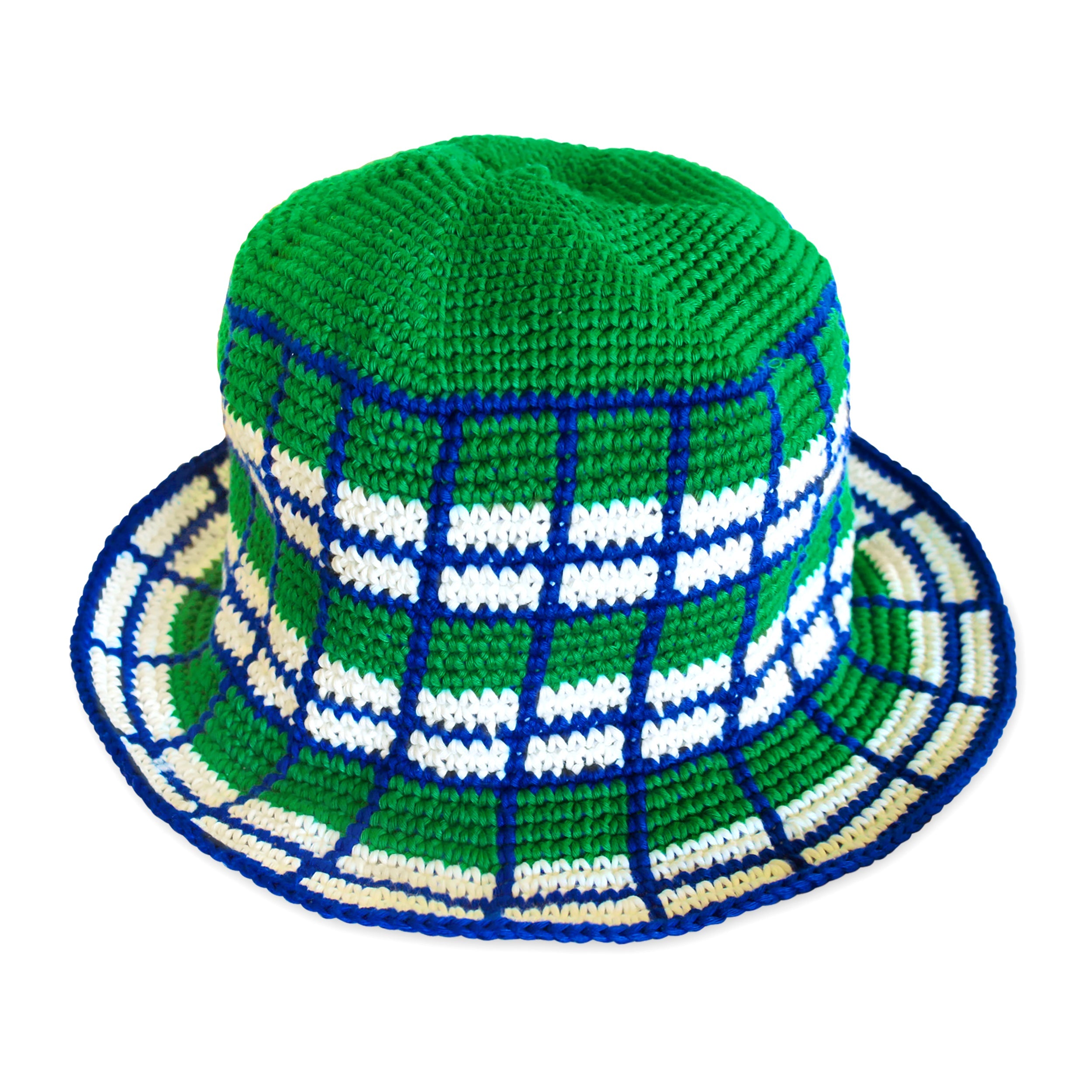 Wimbledon Plaid Crochet Hat-2