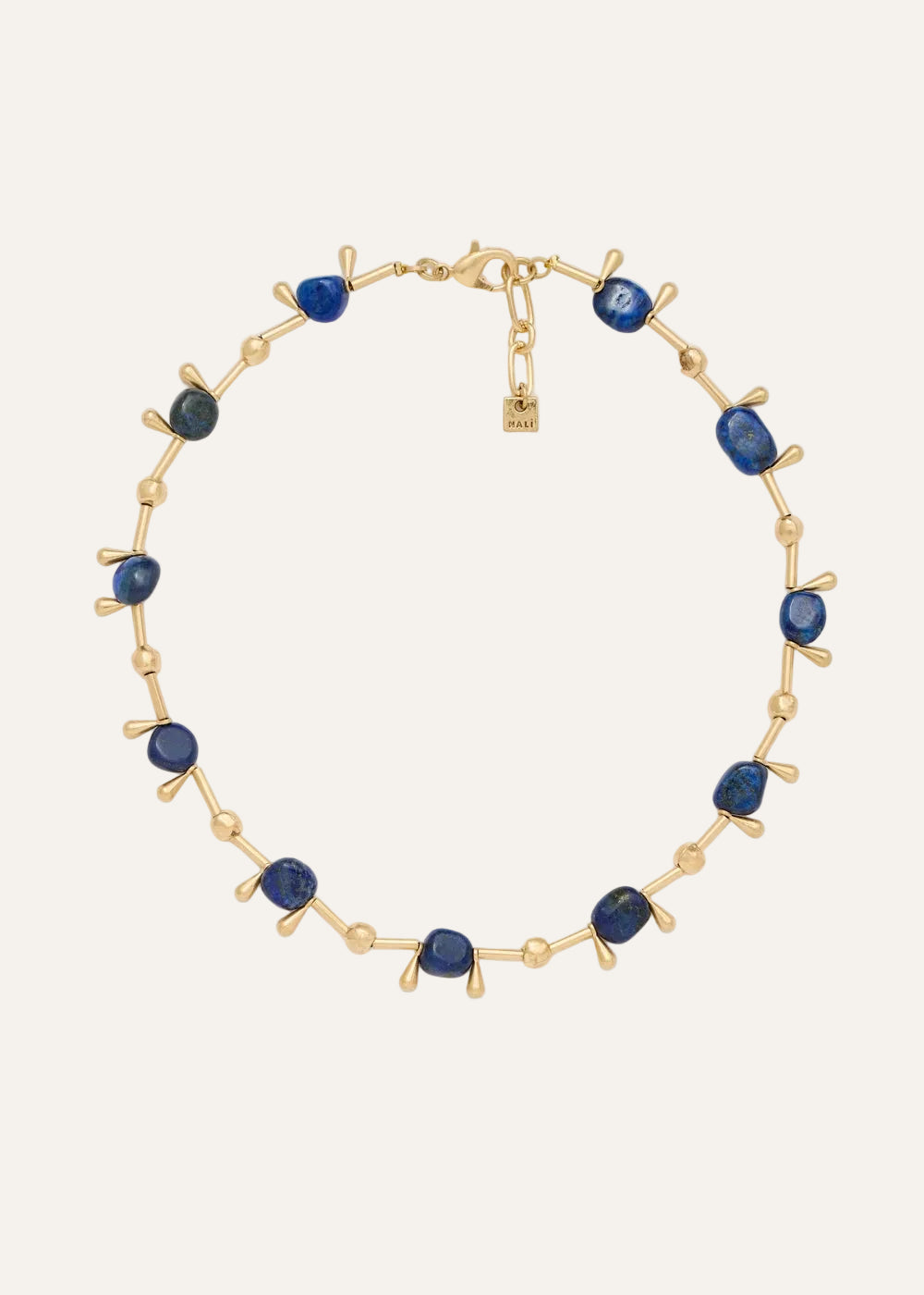 Zanzi Gold Necklace - Blue