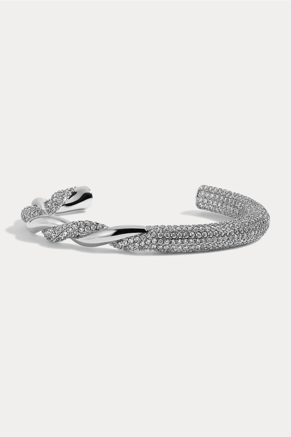 Pave Lilou Hollow Cuff Bracelet